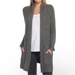 Barefoot Dreams Cardigan Cozychic Lite Montecito Womens Size Medium Gray